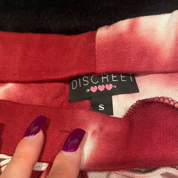 Red Tie-Dye women’s soft Joggers - Picture 4 of 5